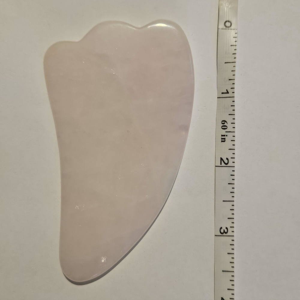 NWT Gua Sha Pink Quartz Facial Tool Massage - Picture 10 of 11